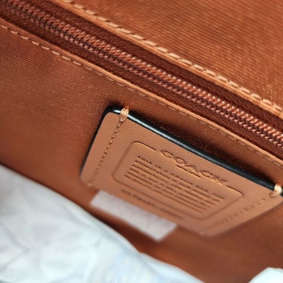 NWT Coach CZ590 Rowan Satchel Bag In Signature Canvas With Floral Print - Picture 5 of 6